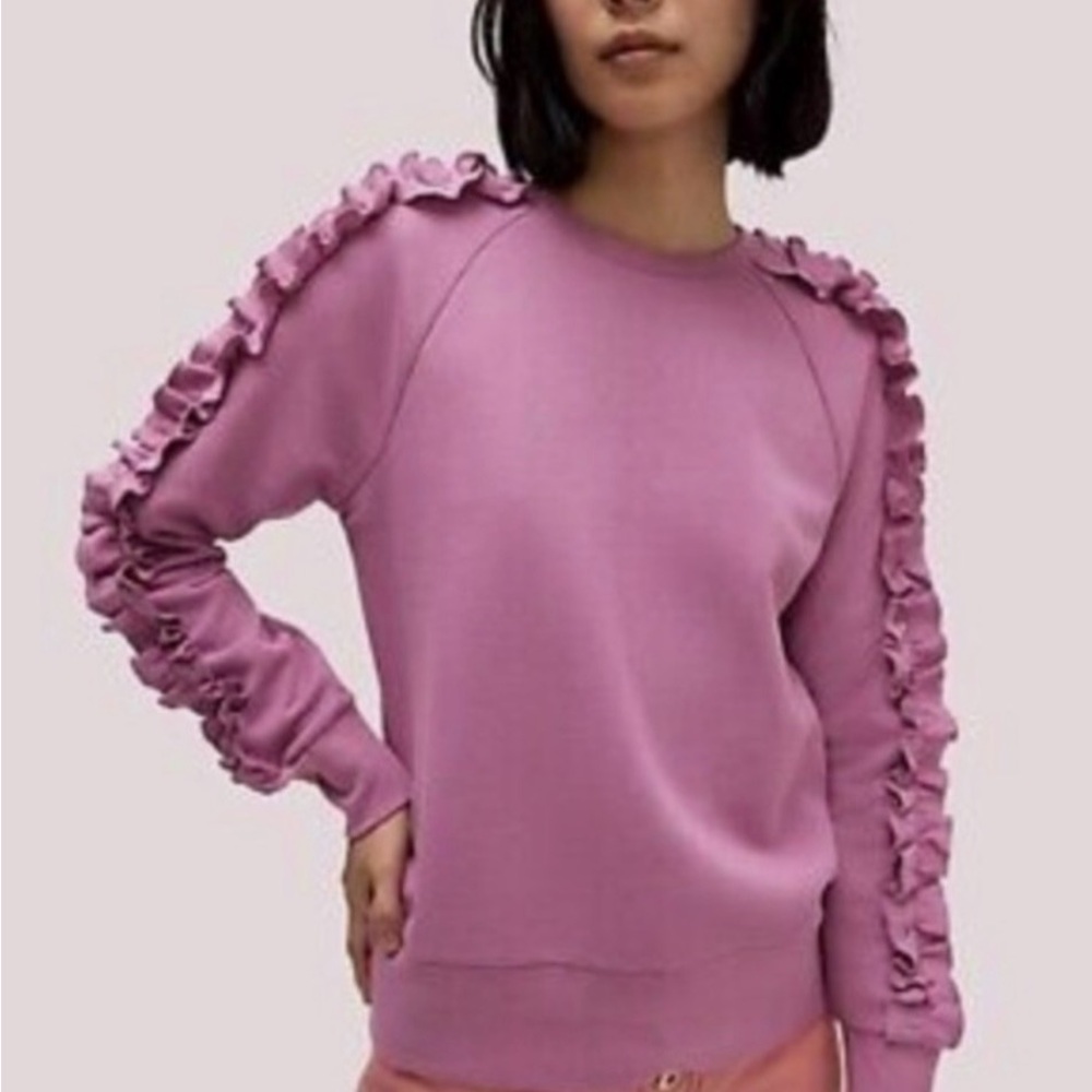 Kate spade lilac Ruffle Sleeve Sweatshirt